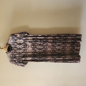 Crushed velvet metallic printed dress size XXXL